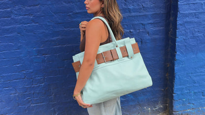 XL BULLY BAG IN AQUAMARINE